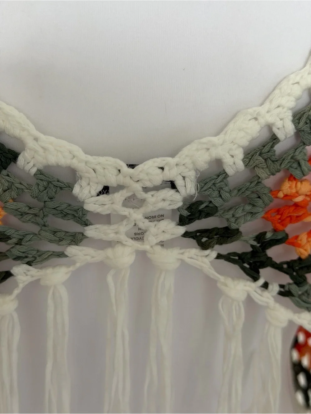 VIVID New York Crochet Fringe Festival Tank Top Boho Size S - Picture 5 of 7